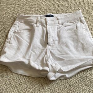 White High Waisted Shorts